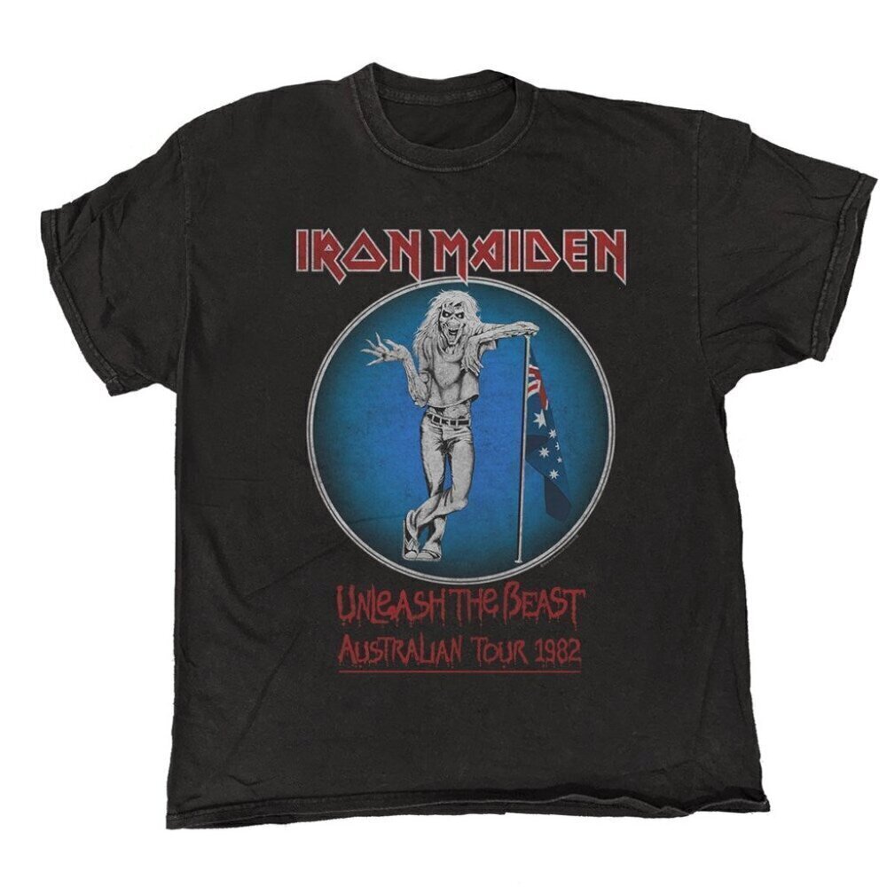 Iron Maiden Unleash Tour Retro Style Heavy Metal Unisex T-Shirt .